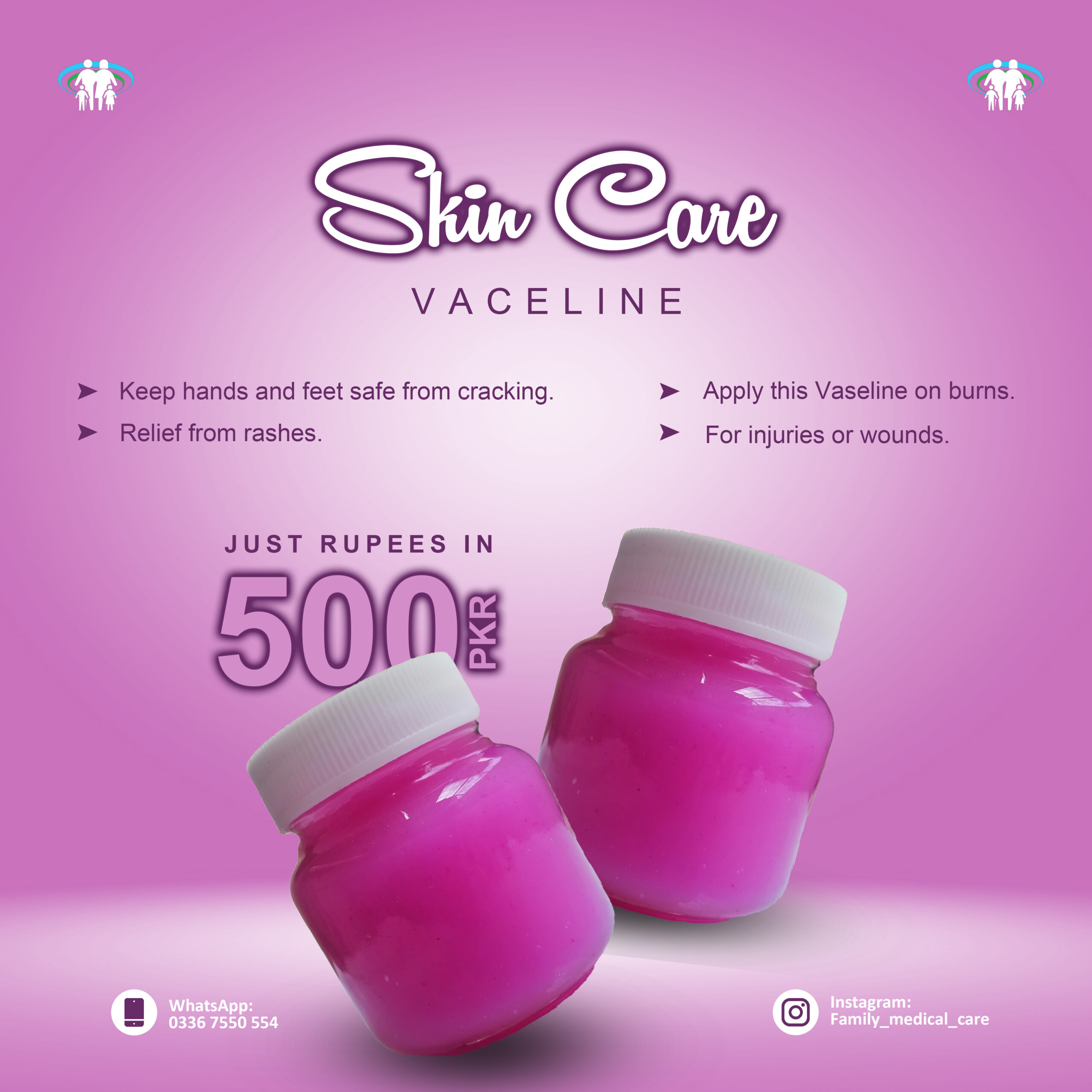 Family Heal Vaseline for cracked skin